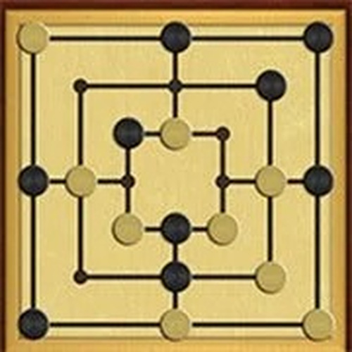 Nine Men's Morris Strategy Board Game